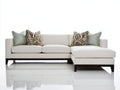 Ecksofa Stoffbezug 245x160x85 cm - Creme - Modernes Design
