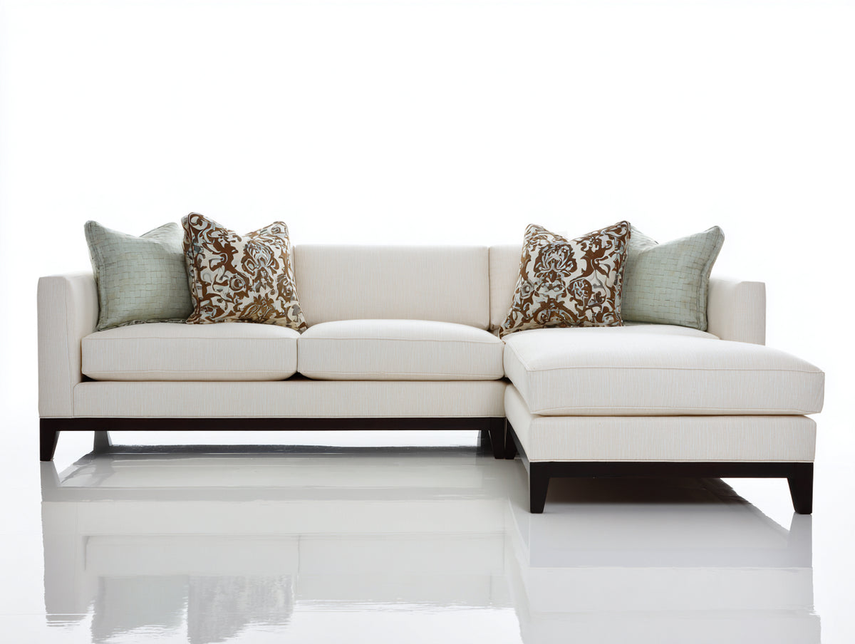 Ecksofa Stoffbezug 245x160x85 cm - Creme - Modernes Design