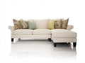 Ecksofa Stoffbezug 250x165x88 cm - Creme - Klassisches Design