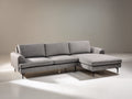 Ecksofa - Stoffbezug 272x195x86 cm - Hellgrau - Modernes Design mit großzügiger Relaxfläche